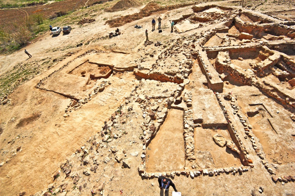 Tall el-Hammam’s Bronze Age southern fortifications. Photo courtesy Steven Collins.