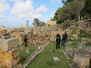 Site documentation at Cyrene. Photo courtesy of Susan Kane.