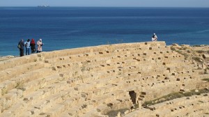 Site documentation at Leptis Magna, Photo courtesy of Susan Kane.