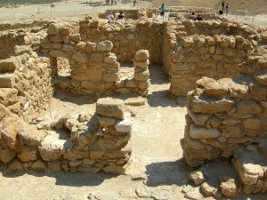 Living quarters at Qumran. 