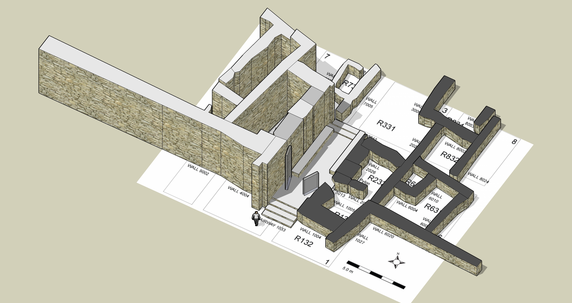 Plan of Khirbet Iskandar gate.