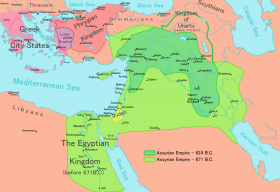Map of Assyrian Empire.
