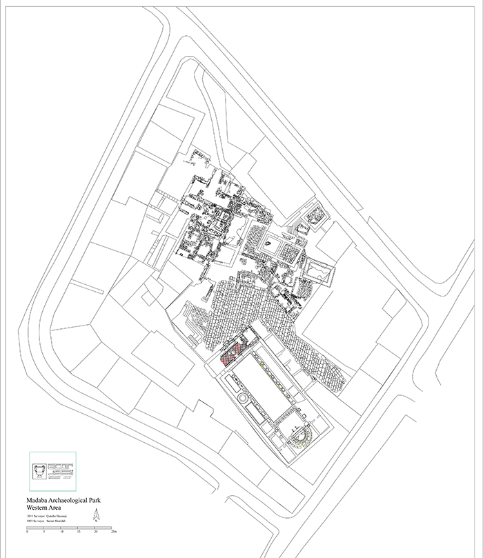 1.General plan of Madaba Archaeological Park West (courtesy of Robert Schick).